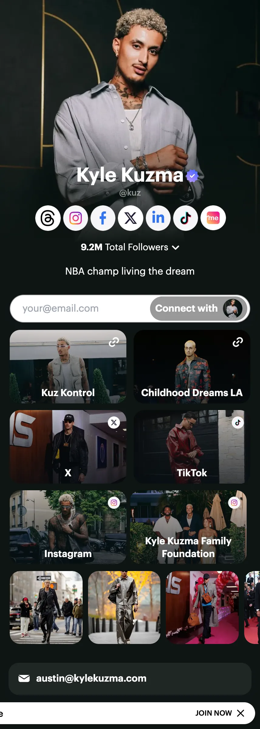 Profile screenshot (mirrored)
